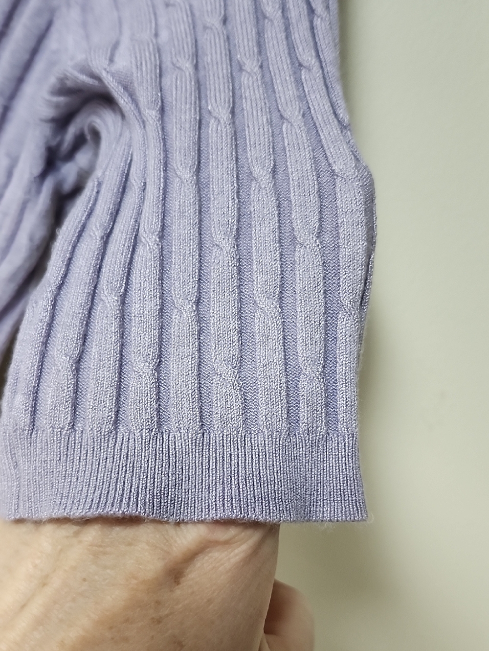 Lilac Ribbed Short-Sleeve Knit Top - Picture 5 of 5